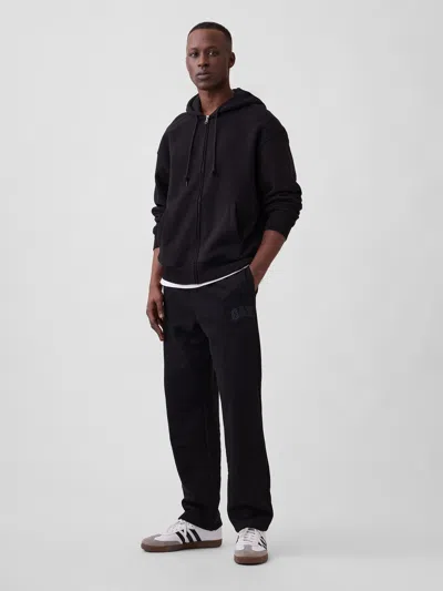 Gap Factory Gap Logo Straight-leg Sweatpants In Black