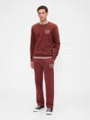 Gap Factory Gap Logo Straight-leg Sweatpants In Burgundy