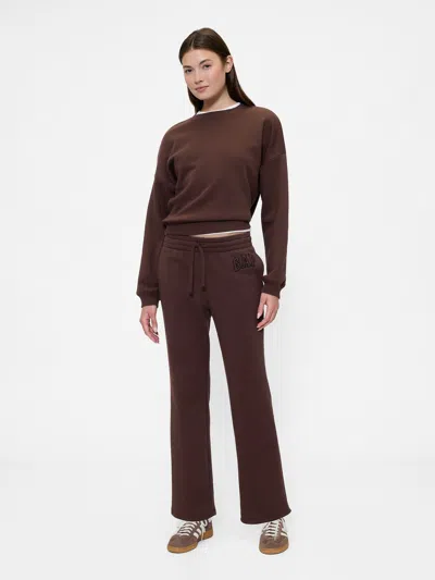 Gap Factory Gap Logo Straight Sweatpants In Brown