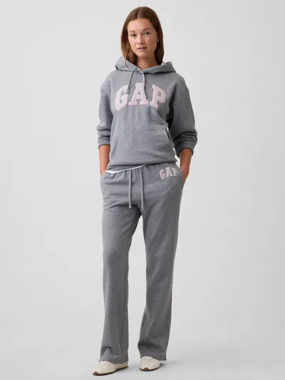 Gap Factory Gap Logo Straight Sweatpants In Gray Heather