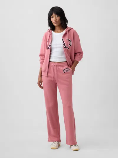 Gap Factory Gap Logo Straight Sweatpants In Rose Pink