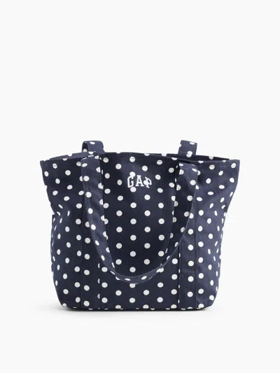 Gap Factory Gap Logo Tote Bag In Navy Polka Dot