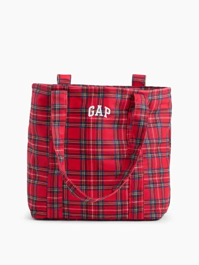 Gap Factory Gap Logo Tote Bag In Red Plaid