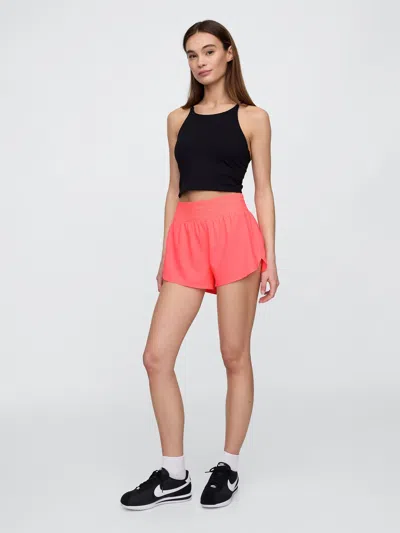 Gap Factory Gapfit 3" Mid Rise Runaround Shorts In Pink