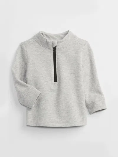 Gap Factory Gapfit Babygap Half-zip Sweatshirt In Gray