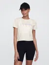 Gap Factory Gapfit Brushed Jersey Cropped T-shirt In Neutral