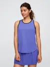 Gap Factory Gapfit Brushed Jersey Ringer Tank Top In Purple
