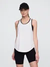 Gap Factory Gapfit Brushed Jersey Ringer Tank Top In White