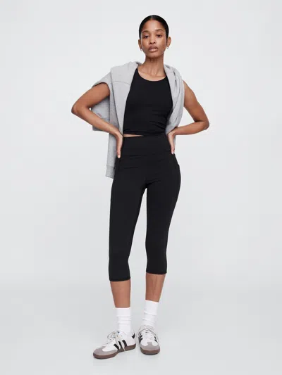 Gap Factory Gapfit Recycled Sky High Studio Crop Leggings In Black