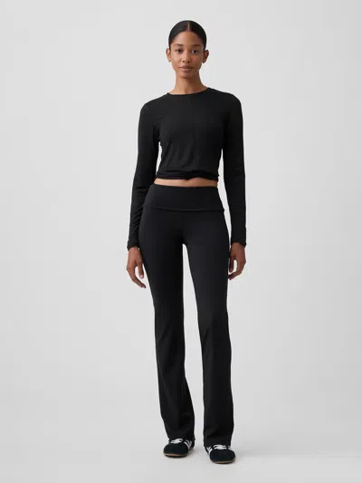 Gap Factory Gapfit Recycled Sky High Studio Flare Leggings In Black