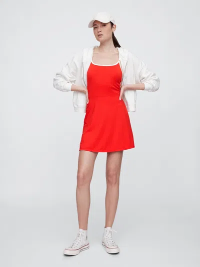Gap Factory Gapfit Recycled Studio Dress In Red