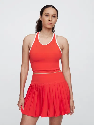 Gap Factory Gapfit Recycled Studio High-neck Brami In Red
