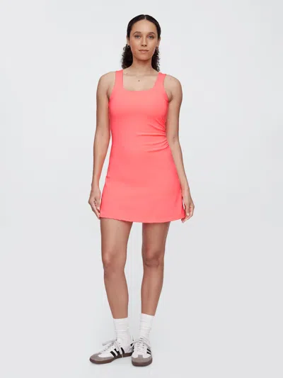 Gap Factory Gapfit Recycled Studio Ruched Dress In Pink