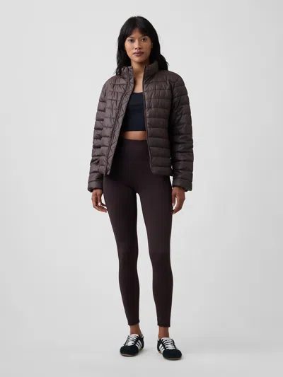 Gap Factory Gapfit Sky High Studio Pocket Leggings In Terra Brown
