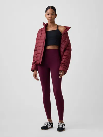 Gap Factory Gapfit Sky High Studio Pocket Leggings In Tuscan Red
