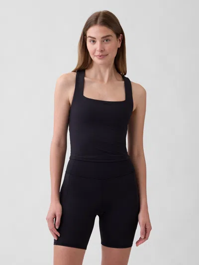 Gap Factory Gapfit Studio Recycled Squareneck Brami In Black
