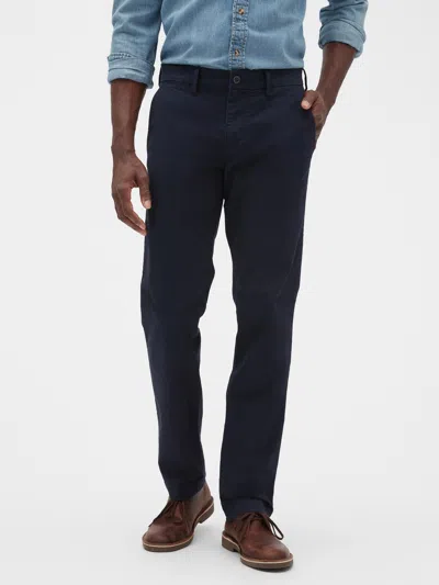 Gap Factory Gapflex Essential Khakis In Straight Fit In Blue