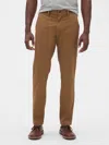 Gap Factory Gapflex Essential Khakis In Straight Fit In Brown