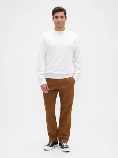 Gap Factory Gapflex Essential Khakis In Straight Fit In Brown