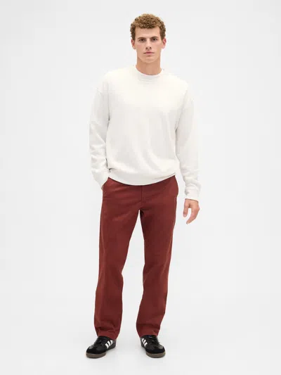 Gap Factory Gapflex Essential Khakis In Straight Fit In Brown