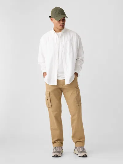 Gap Factory Gapflex Essential Straight Cargo Pants In Brown