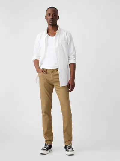 Gap Factory Gapflex Slim Travel Jeans In Brown