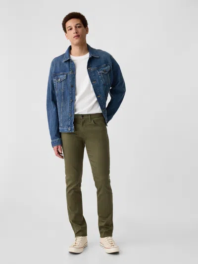 Gap Factory Gapflex Slim Travel Jeans In Green