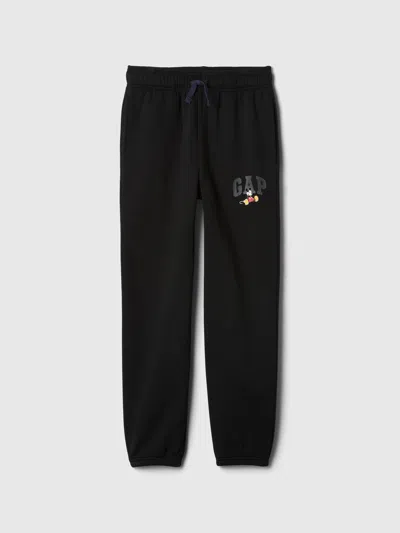Gap Factory Gapkids &#215 Disney Mickey Mouse Logo Joggers In Black