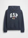 Gap Factory Gapkids &#215 Disney Mickey Mouse Relaxed Logo Hoodie In Blue