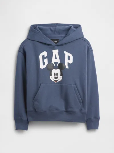 Gap Factory Gapkids &#215 Disney Mickey Mouse Relaxed Logo Hoodie In Blue