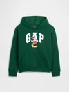 Gap Factory Gapkids &#215 Disney Mickey Mouse Relaxed Logo Hoodie In Green
