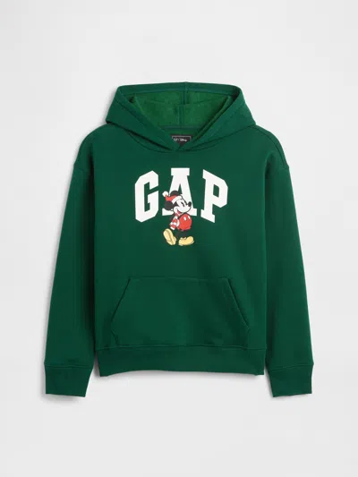 Gap Factory Gapkids &#215 Disney Mickey Mouse Relaxed Logo Hoodie In Green