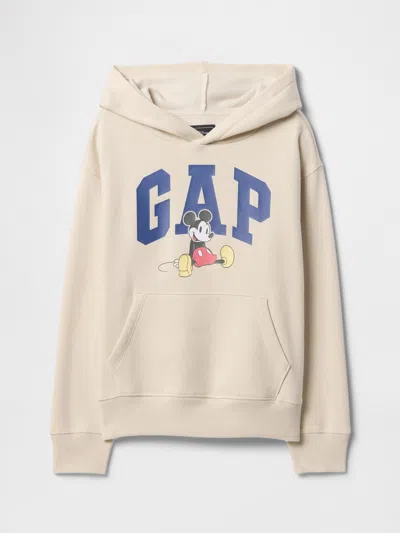 Gap Factory Gapkids &#215 Disney Mickey Mouse Relaxed Logo Hoodie In Neutral
