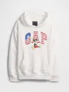 Gap Factory Gapkids &#215 Disney Mickey Mouse Relaxed Logo Hoodie In White