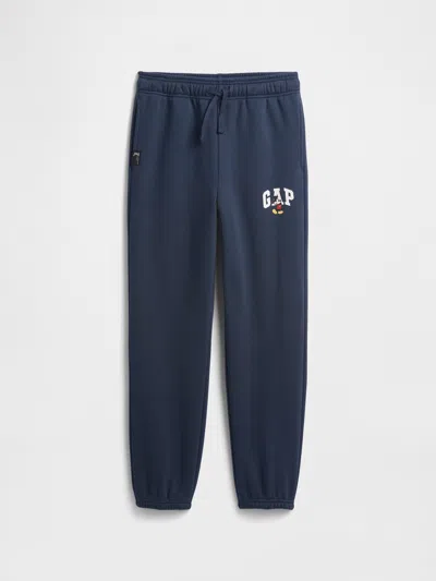 Gap Factory Gapkids &#215 Disney Mickey Mouse Relaxed Logo Joggers In Blue