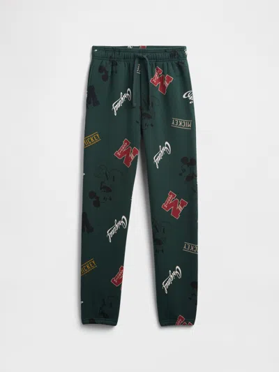 Gap Factory Gapkids &#215 Disney Mickey Mouse Relaxed Logo Joggers In Green