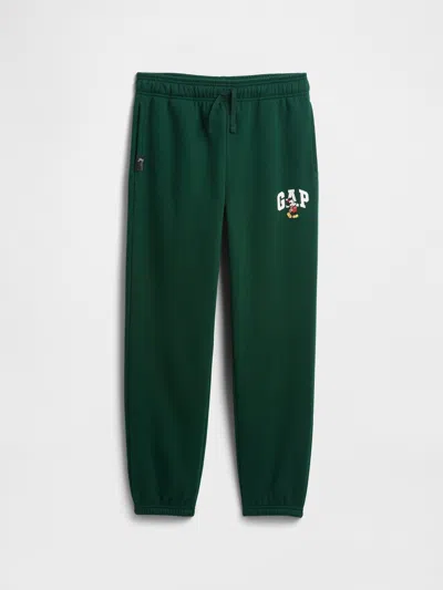 Gap Factory Gapkids &#215 Disney Mickey Mouse Relaxed Logo Joggers In Green