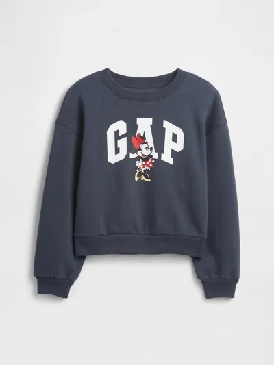 Gap Factory Gapkids &#215 Disney Minnie Mouse Oversized Logo Sweatshirt In Blue