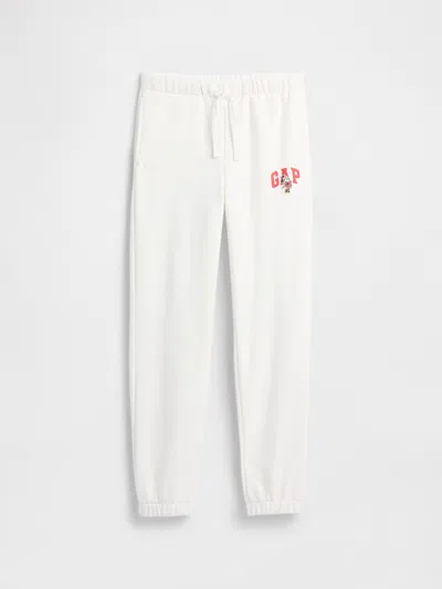 Gap Factory Gapkids &#215 Disney Minnie Mouse Relaxed Logo Joggers In White