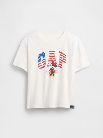Gap Factory Gapkids &#215 Disney Minnie Mouse Relaxed Logo T-shirt In White