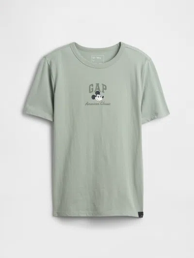 Gap Factory Gapkids × Disney Mickey Mouse Logo T-shirt In Green