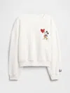 Gap Factory Gapkids × Disney Mickey Mouse Oversized Wedge Sweatshirt In Neutral