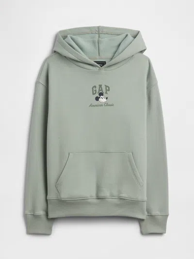 Gap Factory Gapkids × Disney Mickey Mouse Relaxed Logo Hoodie In Green