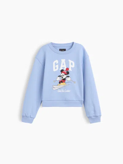 Gap Factory Gapkids × Disney Relaxed Wedge Logo Sweatshirt In Blue Mickey Ski
