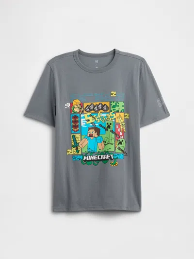 Gap Factory Gapkids Minecraft Graphic T-shirt In Gray