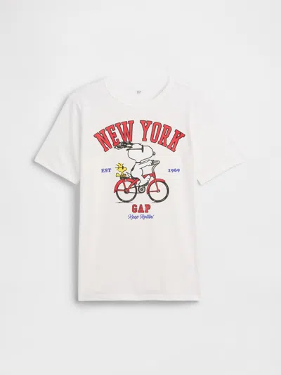 Gap Factory Gapkids Peanuts Graphic T-shirt In White