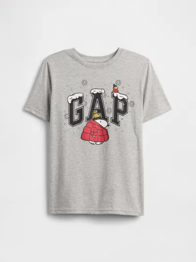 Gap Factory Gapkids | Peanuts Logo T-shirt In Gray