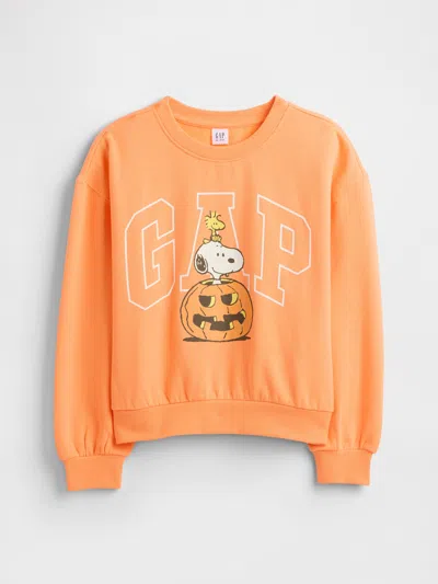 Gap Factory Gapkids | Peanuts Oversized Wedge Logo Sweatshirt In Orange