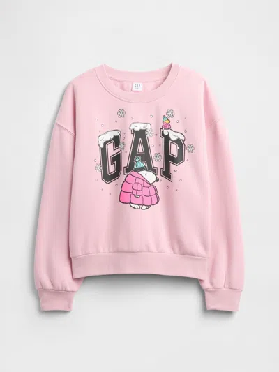 Gap Factory Gapkids | Peanuts Oversized Wedge Logo Sweatshirt In Pink