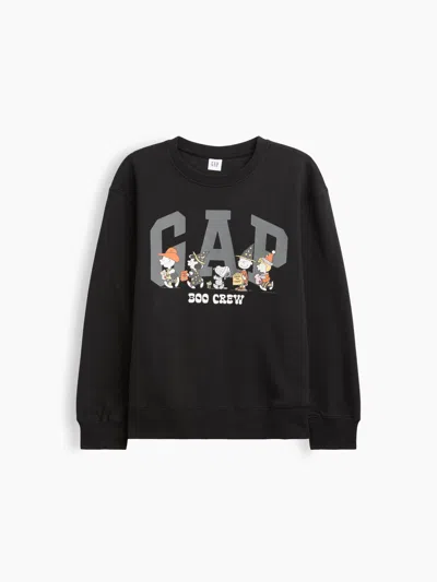 Gap Factory Gapkids Peanuts Relaxed Logo Sweatshirt In Black Halloween